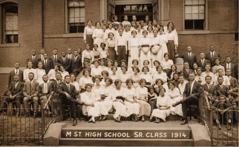 Historic M Street High School senior class photo from 1914